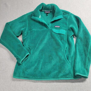 Patagonia Snap T Women's M Sea Green 100% Polyester Long Sleeve Fleece Jacket